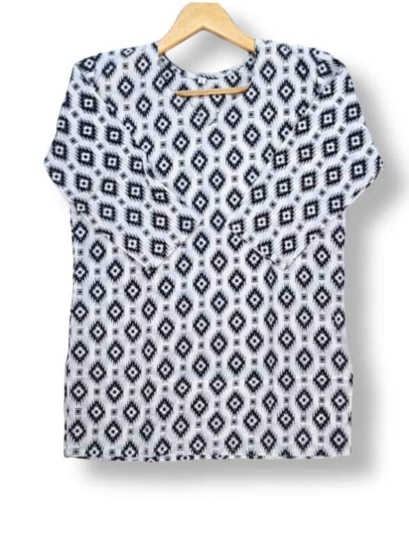 PRINTED COTTON SHORT KURTI